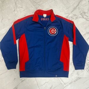 Chicago Cubs Blue and Red Jacket, Men’s Large. Majestic.